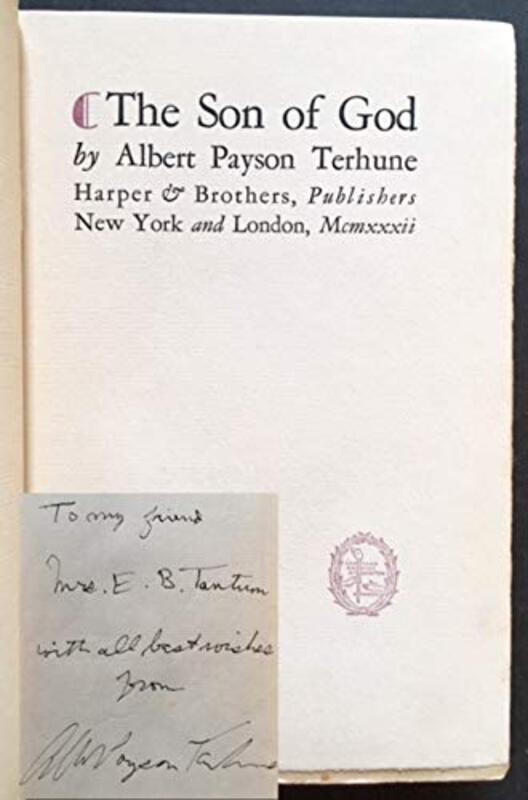Book cover for "The Son of God" by Albert Payson Terhune