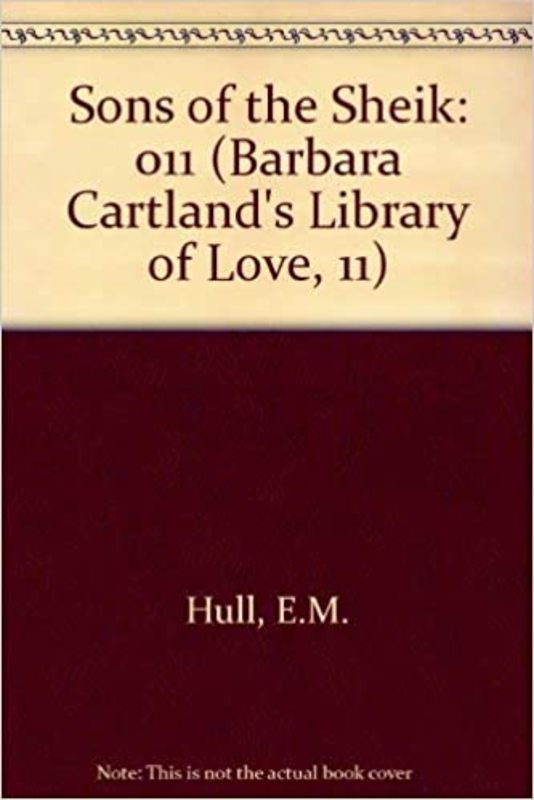 Book cover for "The Sons of the Sheik" by Barbara Cartland