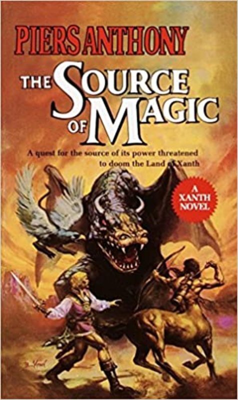 Book cover for "The Source of Magic" by Piers Anthony