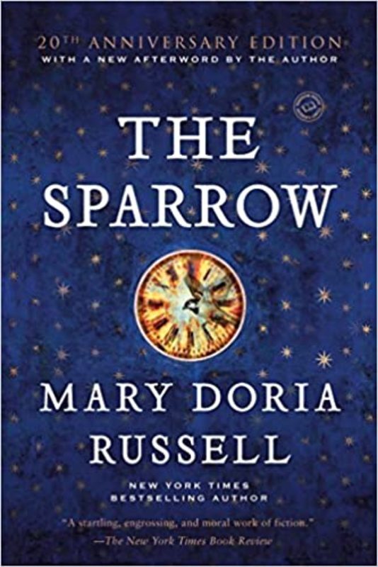 Book cover for "The Sparrow" by Mary Doria Russell