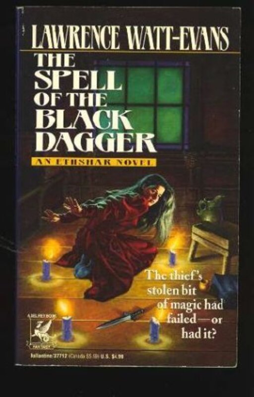 Book cover for "The Spell of the Black Dagger" by Lawrence Watt-Evans