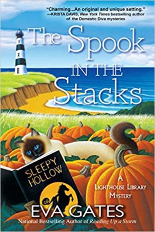 Book cover for "The Spook in the Stacks" by Eva Gates