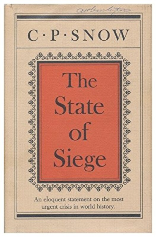 Book cover for "The State of Siege" by CP Snow