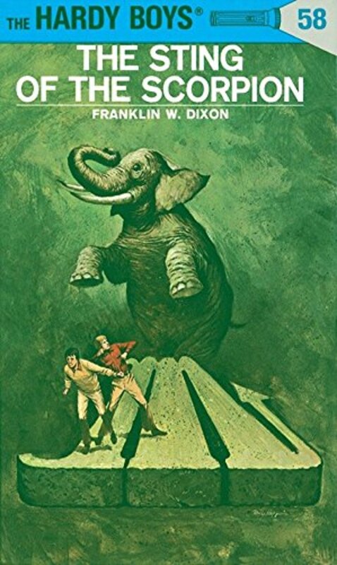 Book cover for "The Sting of the Scorpion" by Franklin W Dixon