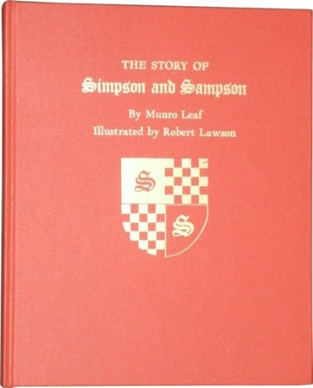 Book cover for "The Story of Simpson and Sampson" by Munro Leaf