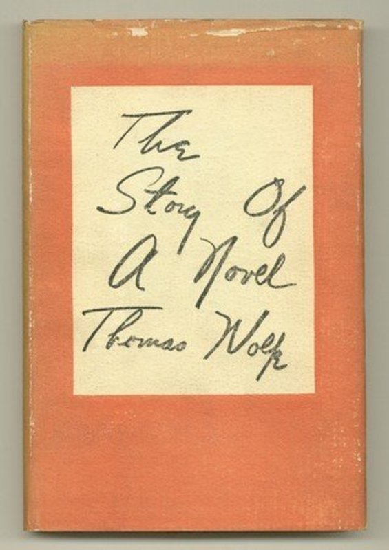 Book cover for "The Story of a Novel" by Thomas Wolfe