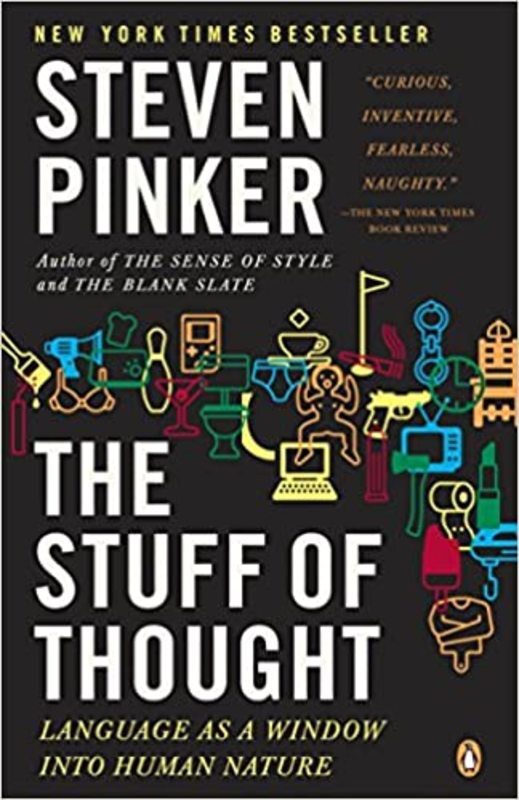 Book cover for "The Stuff of Thought"
