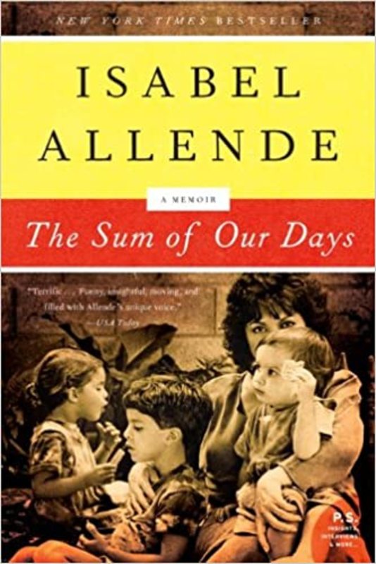 Book cover for "The Sum of Our Days" by Isabel Allende