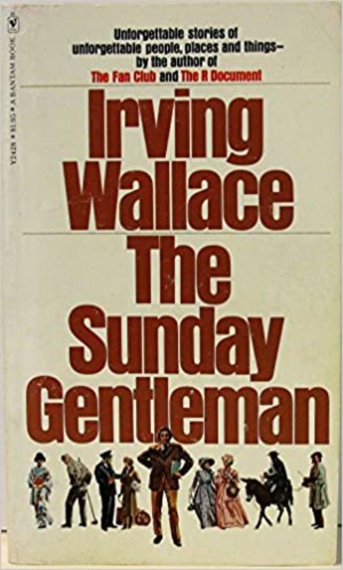 Book cover for "The Sunday Gentleman" by Irving Wallace