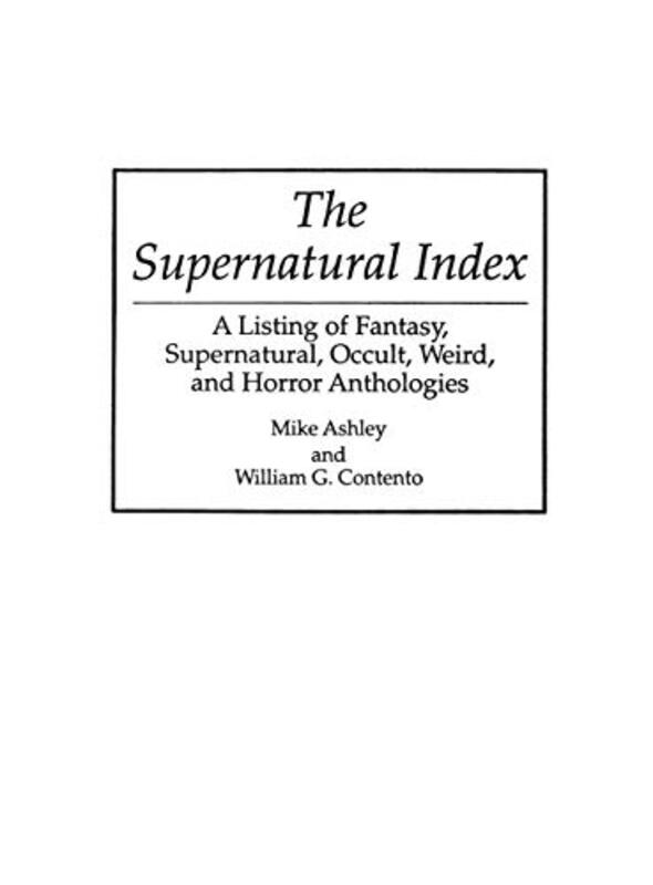 Book cover for "The Supernatural Index" by Mike Ashley