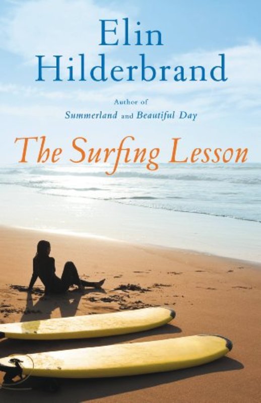 Book cover for "The Surfing Lesson" by Elin Hilderbrand