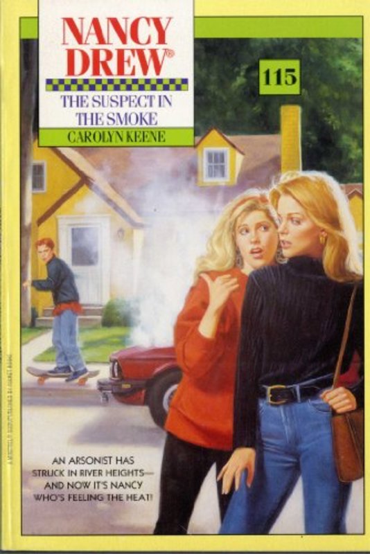 Book cover for "The Suspect in the Smoke" by Carolyn Keene