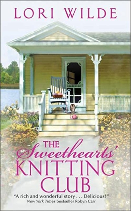 Book cover for "The Sweethearts' Knitting Club" by Lori Wilde