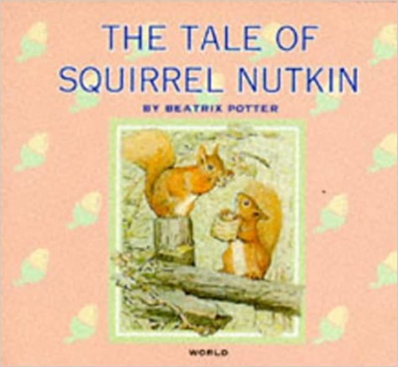 Book cover for "The Tale of Squirrel Nutkin" by Beatrix Potter
