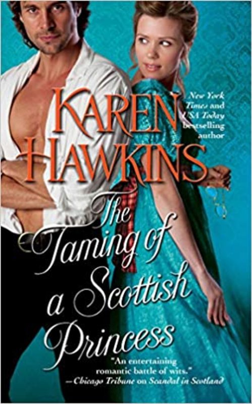 Book cover for "The Taming of a Scottish Princess" by Karen Hawkins