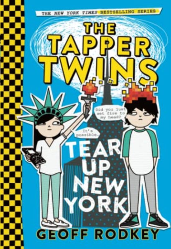 Book cover for "The Tapper Twins Tear Up New York" by Geoff Rodkey