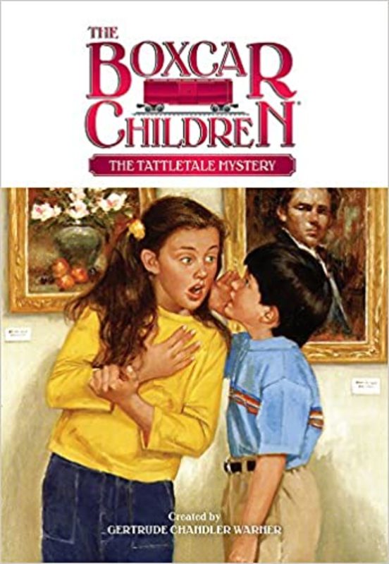 Book cover for "The Tattletale Mystery" by Gertrude Chandler Warner