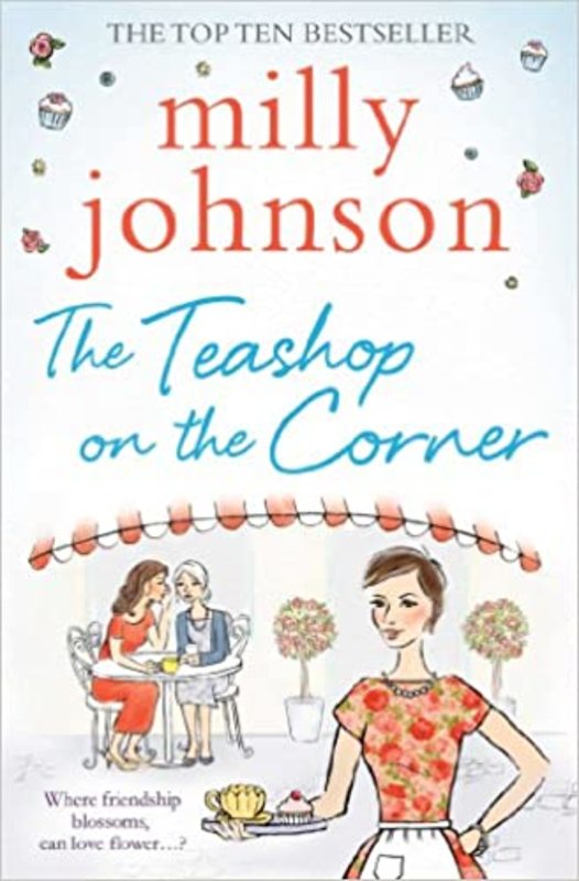 Book cover for "The Teashop on the Corner" by Milly Johnson