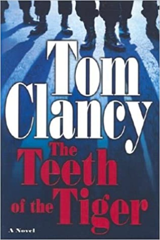 Book cover for "The Teeth of the Tiger" by Tom Clancy