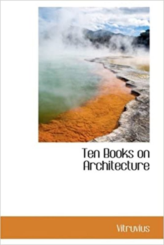 Book cover for "The Ten Books on Architecture" by Vitruvius
