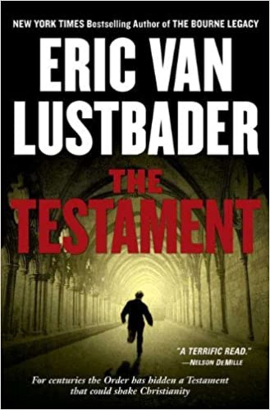 Book cover for "The Testament" by Eric Van Lustbader