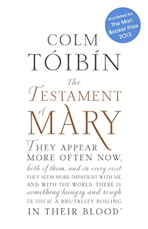 Book cover for "The Testament of Mary" by Colm Toibin