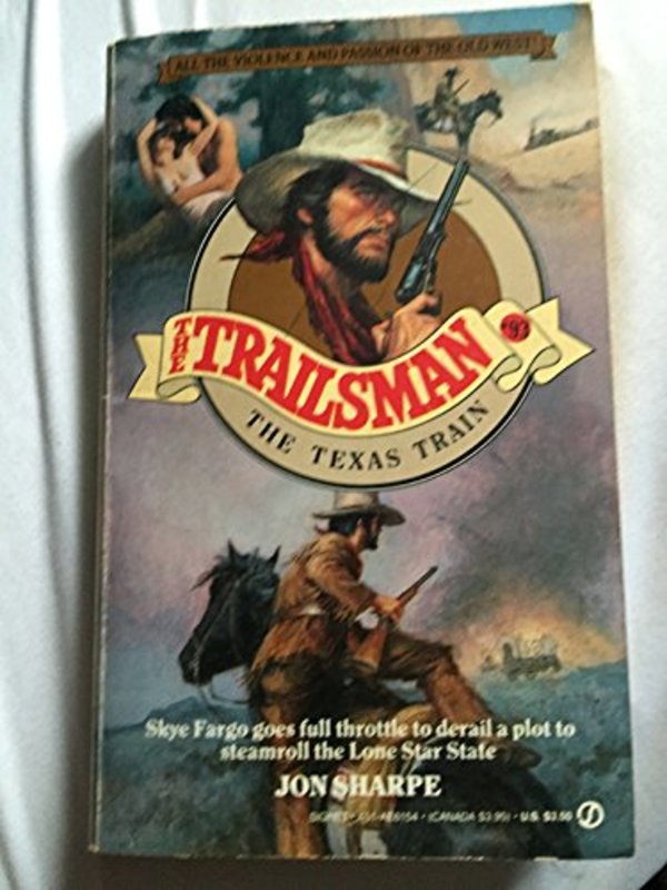 Book cover for "The Texas Train" by Jon Sharpe
