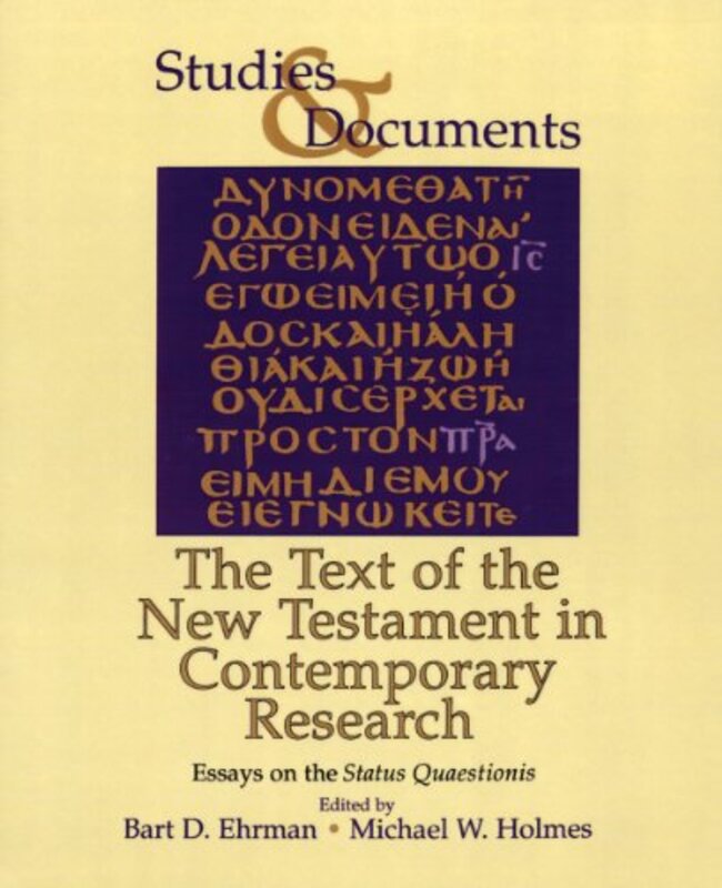 Book cover for "The Text of the New Testament In Contemporary Research" by Bart D Ehrman