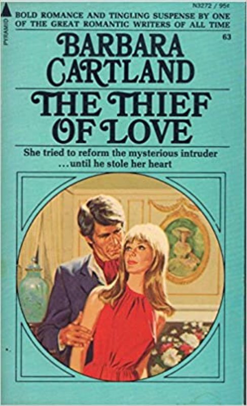 Book cover for "The Thief of Love" by Barbara Cartland