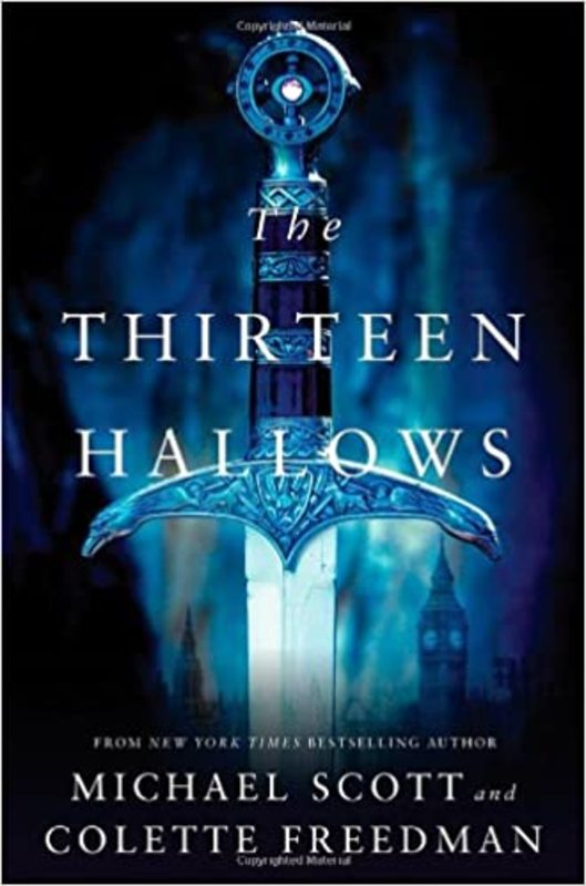 Book cover for "The Thirteen Hallows" by Michael Scott