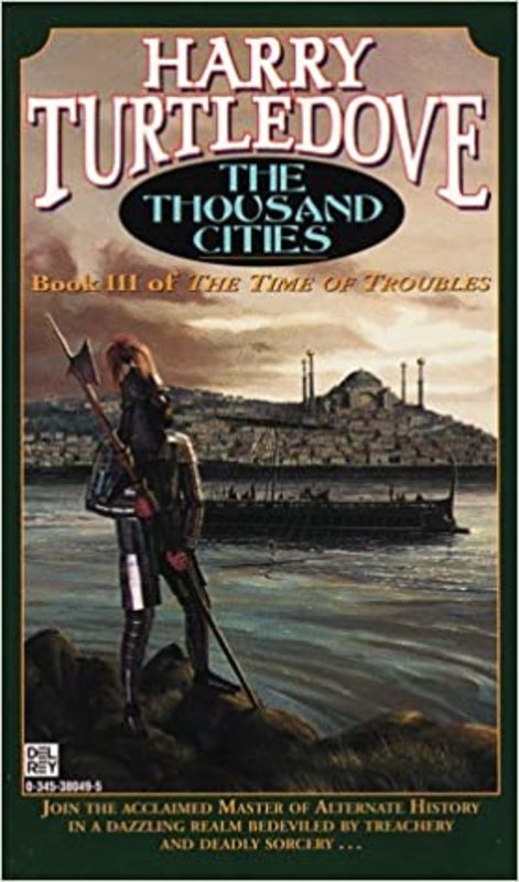 Book cover for "The Thousand Cities" by Harry Turtledove