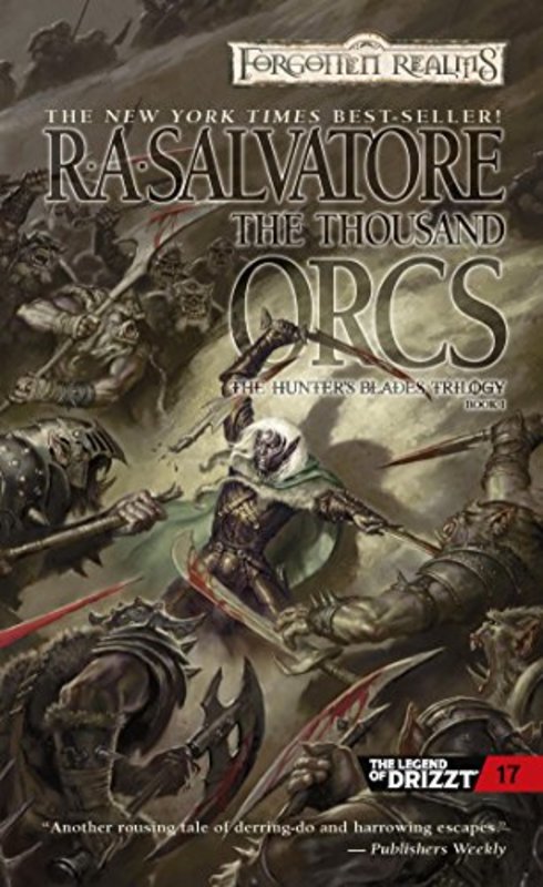 Book cover for "The Thousand Orcs" by RA Salvatore