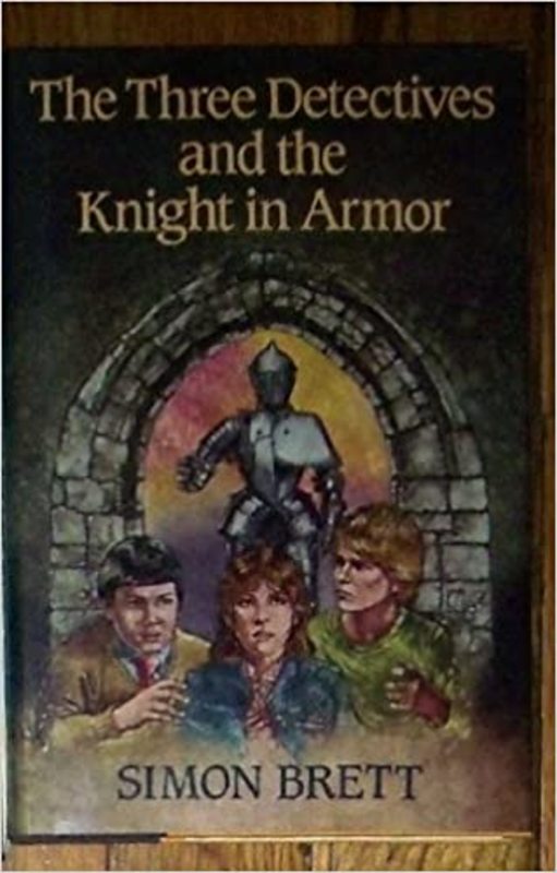 Book cover for "The Three Detectives and the Knight in Armor" by Simon Brett