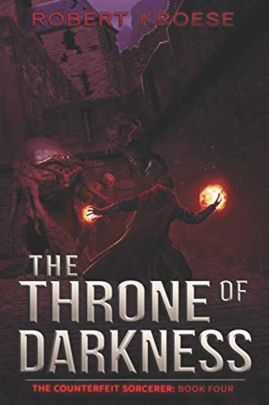 Book cover for "The Throne of Darkness" by Robert Kroese