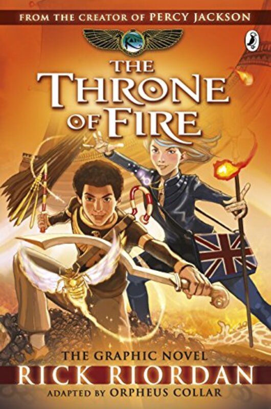 Book cover for "The Throne of Fire Graphic Novel"