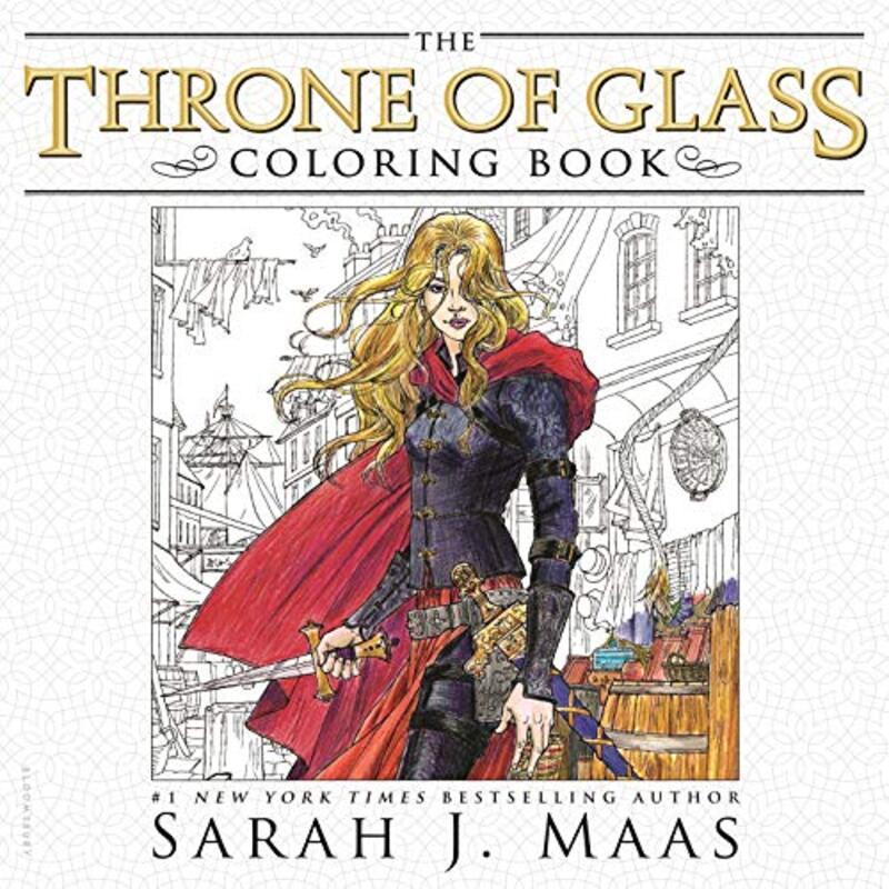 Book cover for "The Throne of Glass Coloring Book"