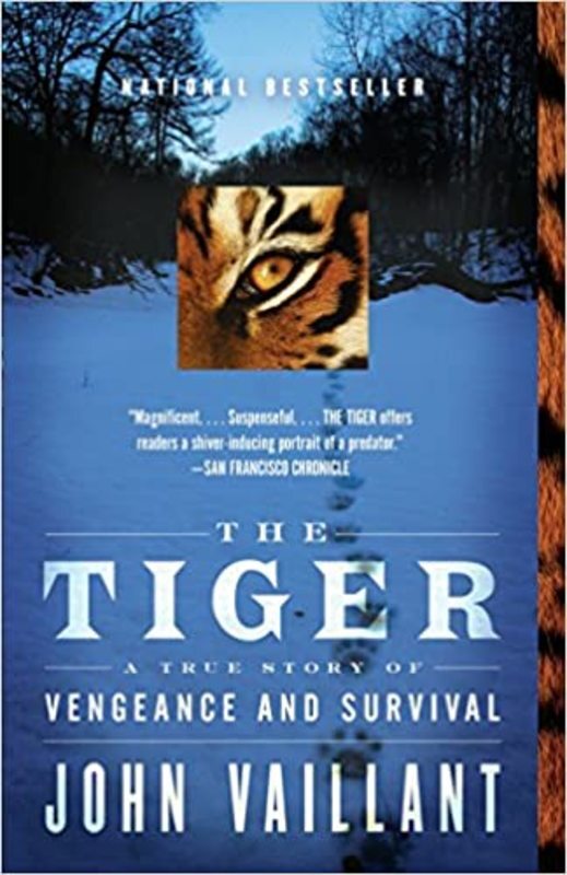 Book cover for "The Tiger" by John Vaillant
