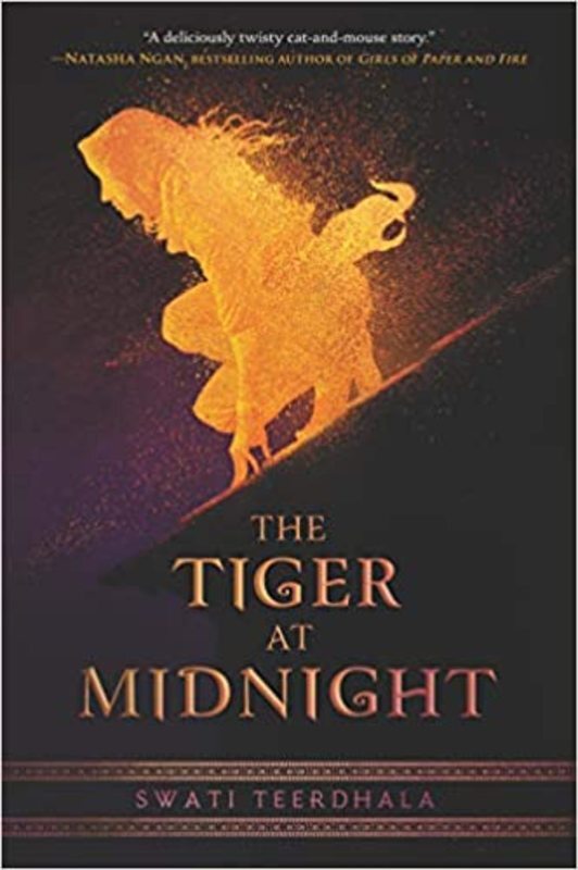 Book cover for "The Tiger at Midnight" by Swati Teerdhala