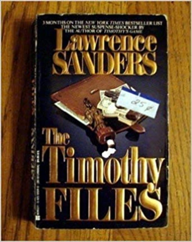 Book cover for "The Timothy Files" by Lawrence Sanders