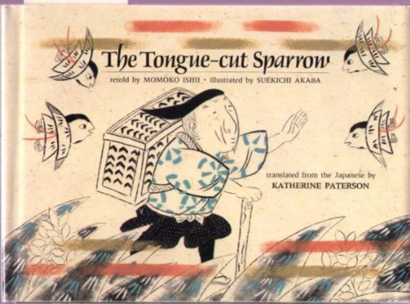 Book cover for "The Tongue-Cut Sparrow" by Katherine Paterson
