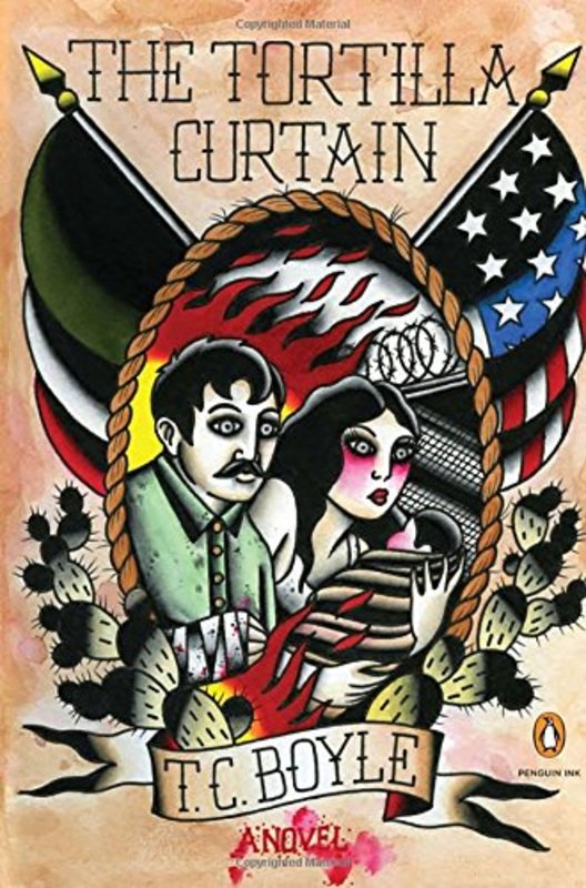 Book cover for "The Tortilla Curtain" by TC Boyle
