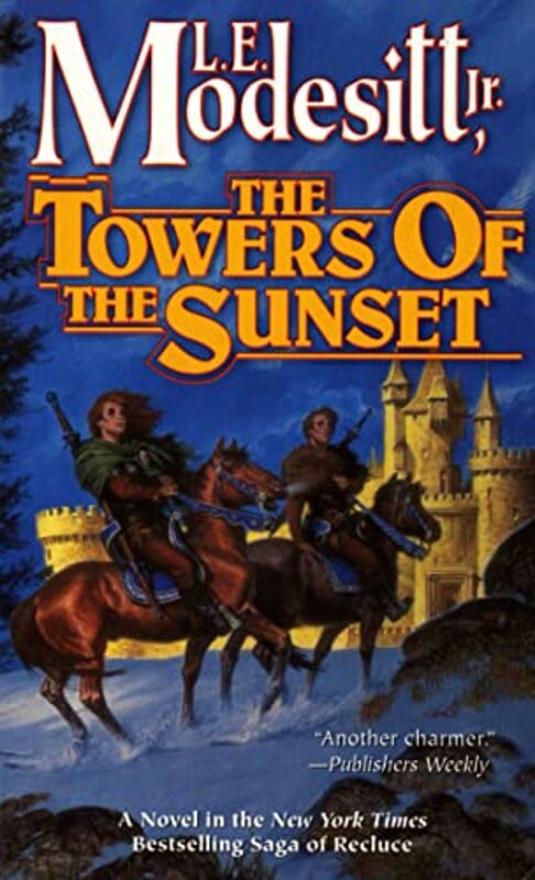 Book cover for "The Towers of the Sunset" by LE Modesitt Jr