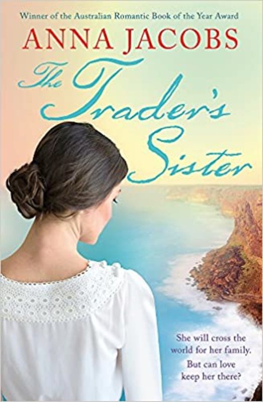 Book cover for "The Trader's Sister" by Anna Jacobs