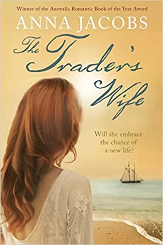 Book cover for "The Trader's Wife" by Anna Jacobs