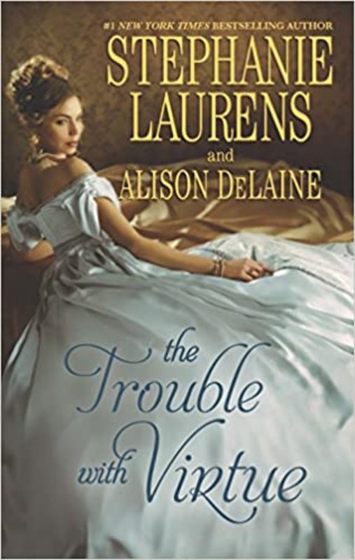 Book cover for "The Trouble with Virtue" by Stephanie Laurens