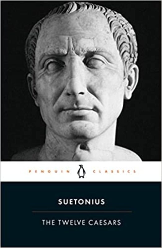 Book cover for "The Twelve Caesars" by Suetonius