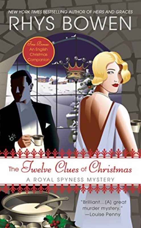Book cover for "The Twelve Clues of Christmas" by Rhys Bowen