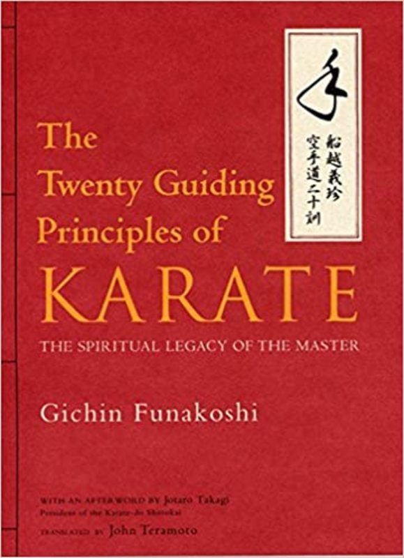 Book cover for "The Twenty Guiding Principles of Karate" by Gichin Funakoshi