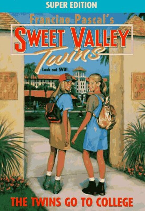 Book cover for "The Twins Go to College" by Francine Pascal