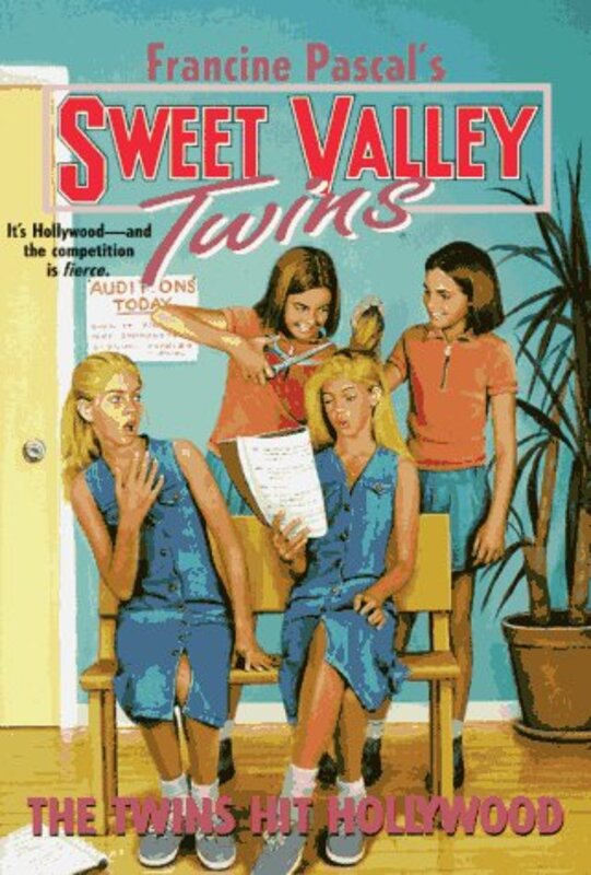 Book cover for "The Twins Hit Hollywood" by Francine Pascal